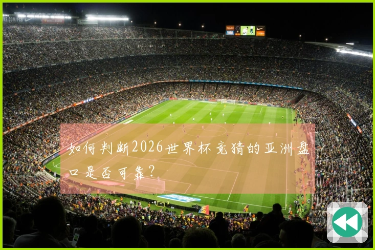 如何判断2026世界杯竞猜的亚洲盘口是否可靠？