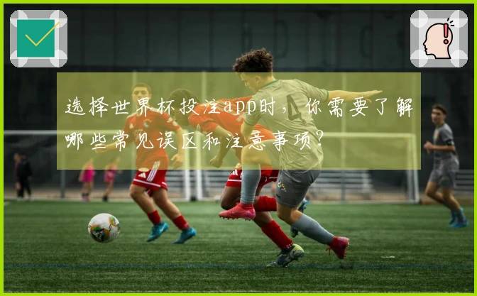 选择世界杯投注app时，你需要了解哪些常见误区和注意事项？